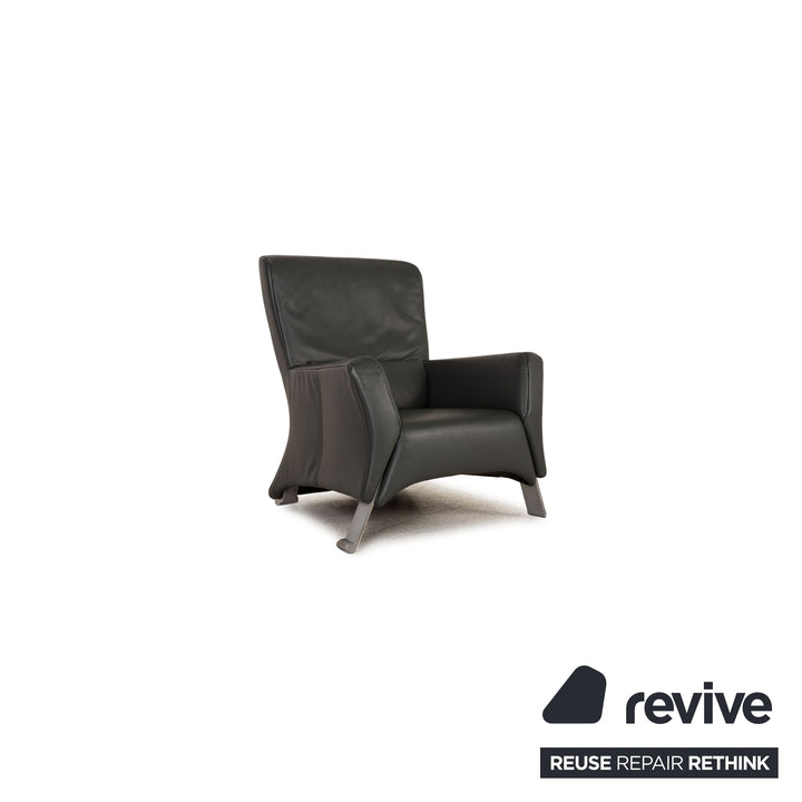 Rolf Benz 322 Leder Sessel Garnitur Grau
