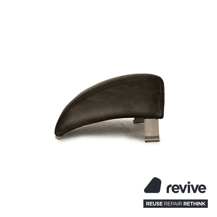 Rolf Benz 322 leather armchair set gray armchair stool