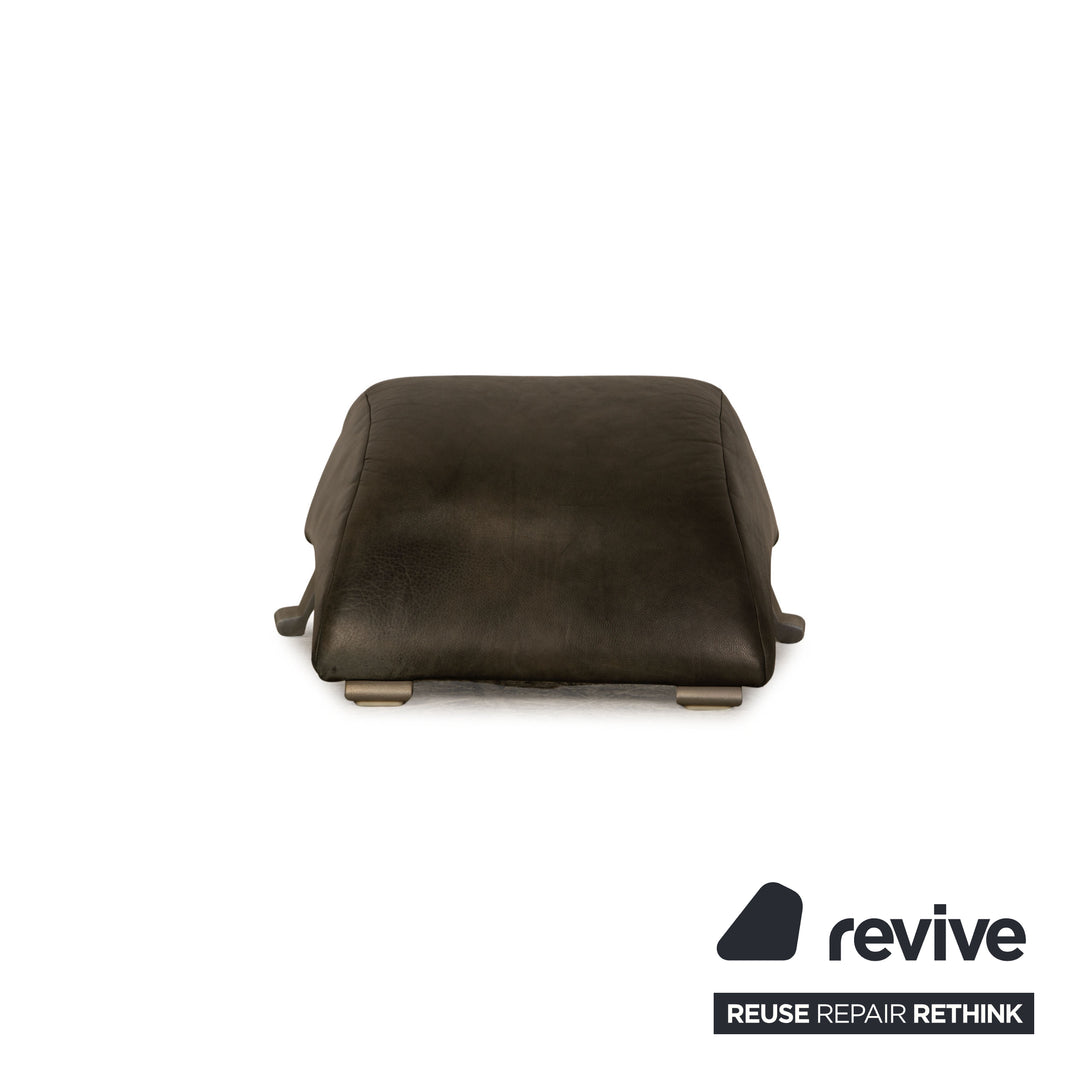 Rolf Benz 322 leather armchair set gray armchair stool