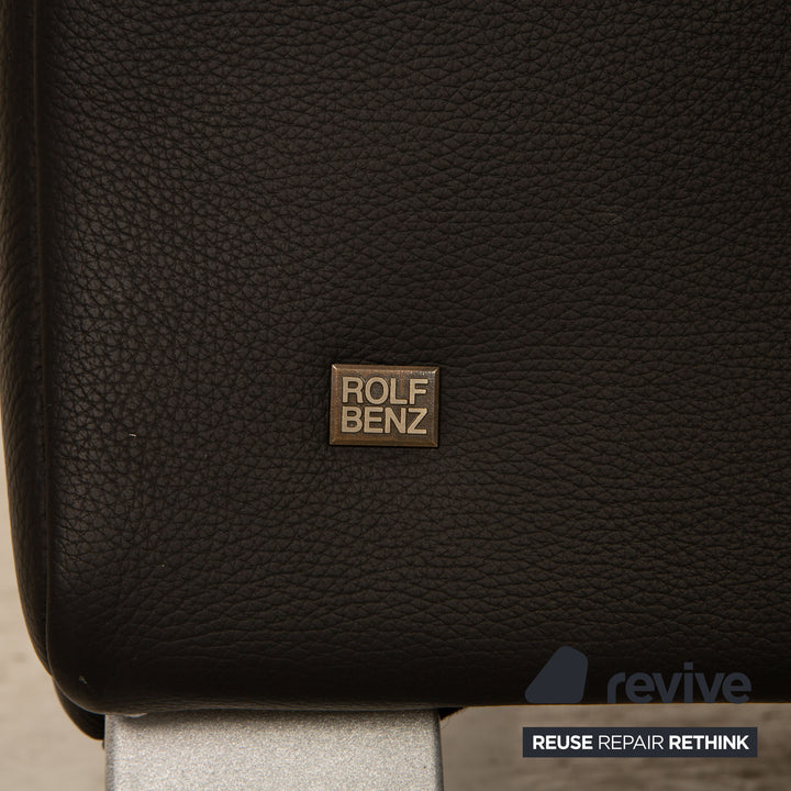 Rolf Benz 322 leather armchair set black