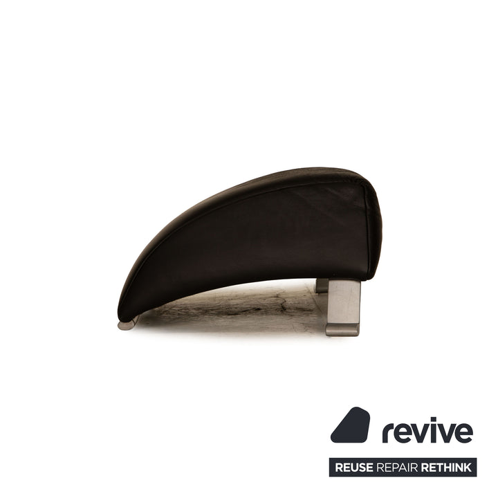 Rolf Benz 322 leather armchair set black