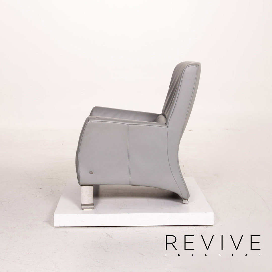 Rolf Benz 322 Leather Armchair Gray #15419