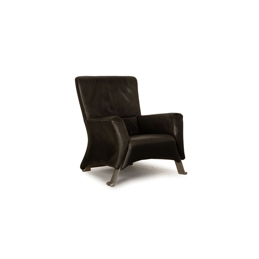 Rolf Benz 322 leather armchair grey