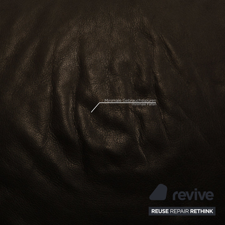 Rolf Benz 322 leather armchair grey