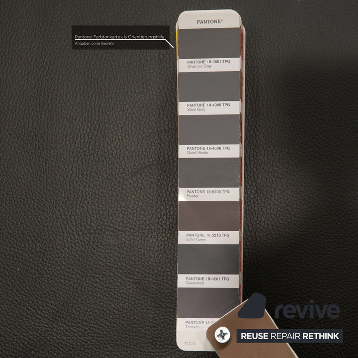 Rolf Benz 322 leather armchair grey