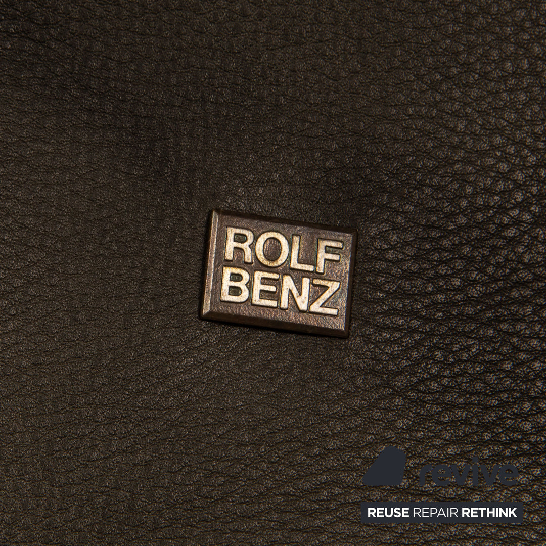 Rolf Benz 322 leather armchair grey