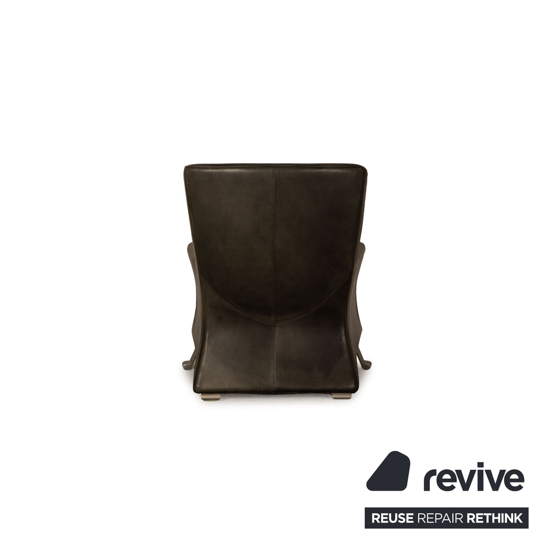 Rolf Benz 322 leather armchair grey