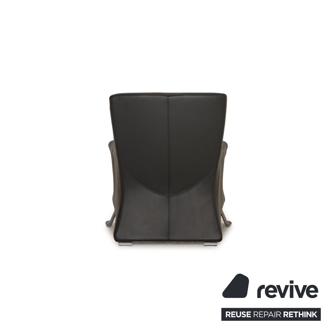 Rolf Benz 322 leather armchair grey