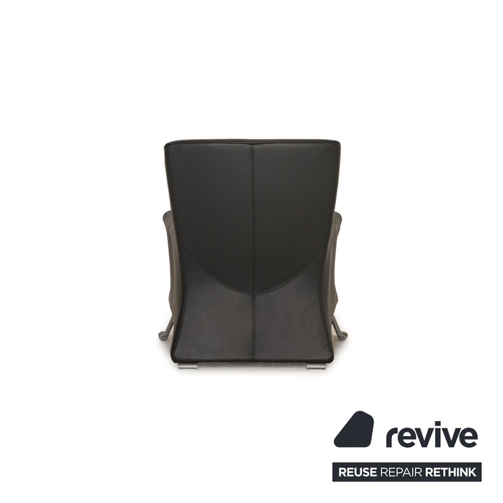 Rolf Benz 322 leather armchair grey