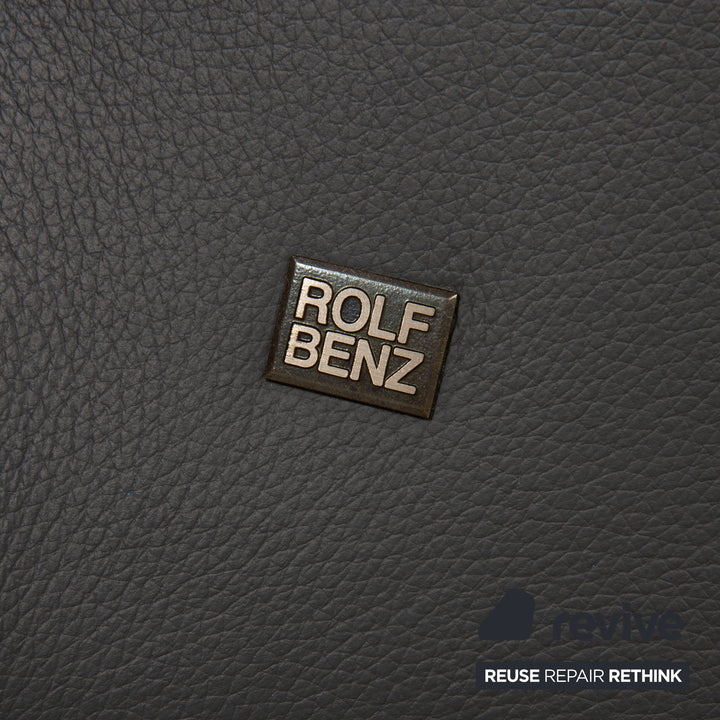 Rolf Benz 322 leather armchair grey