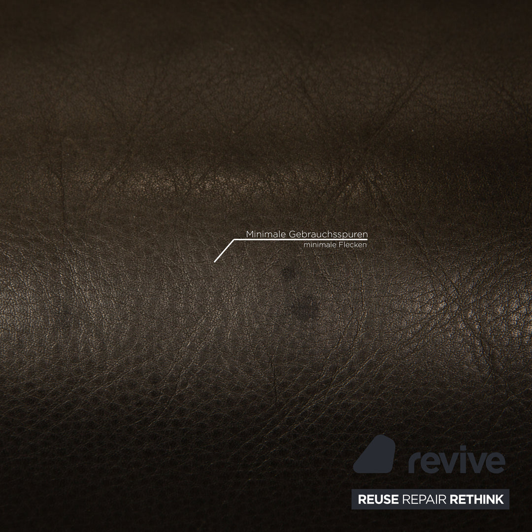 Rolf Benz 322 leather armchair grey