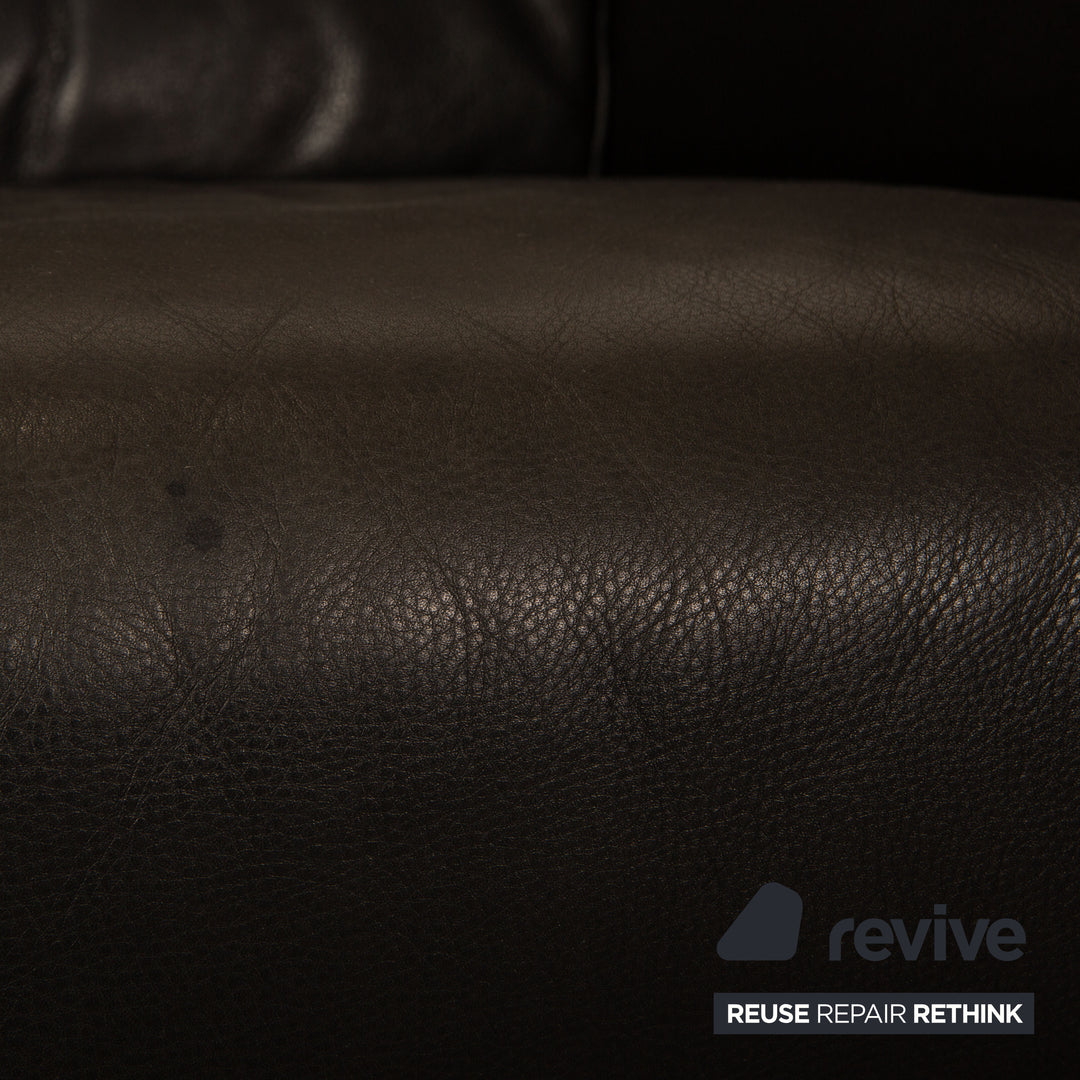 Rolf Benz 322 leather armchair grey