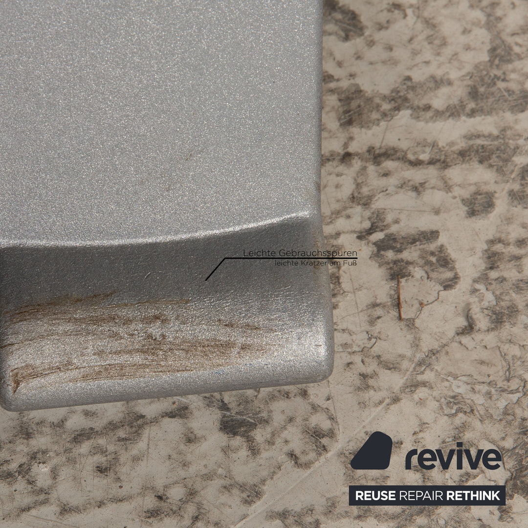 Rolf Benz 322 leather armchair grey