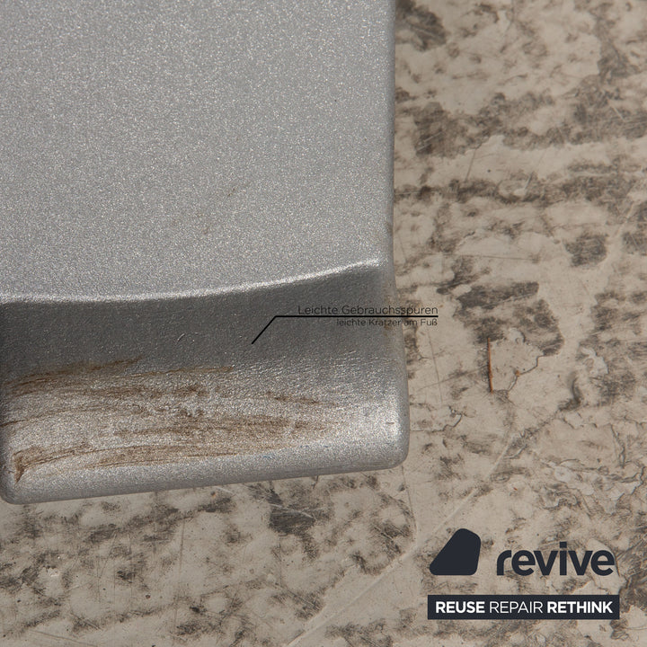 Rolf Benz 322 leather armchair grey