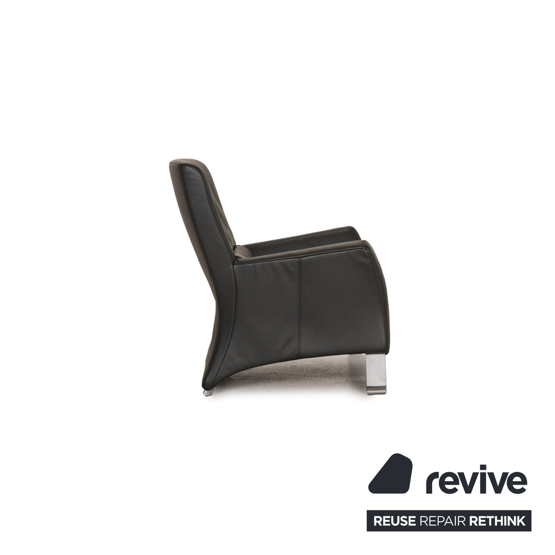 Rolf Benz 322 leather armchair grey