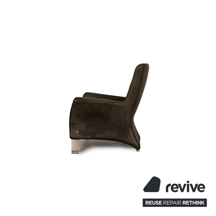 Rolf Benz 322 leather armchair grey