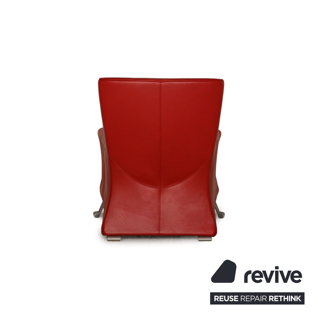 Rolf Benz 322 leather armchair red