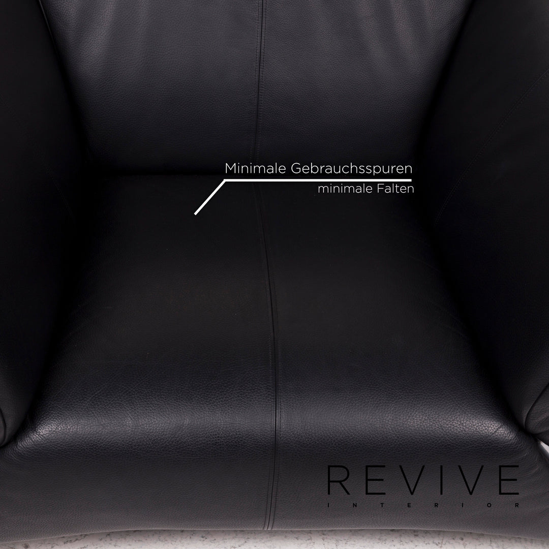 Rolf Benz 322 Leather Armchair Black #12367