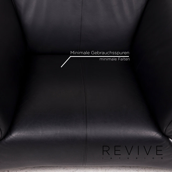 Rolf Benz 322 Leather Armchair Black #12367