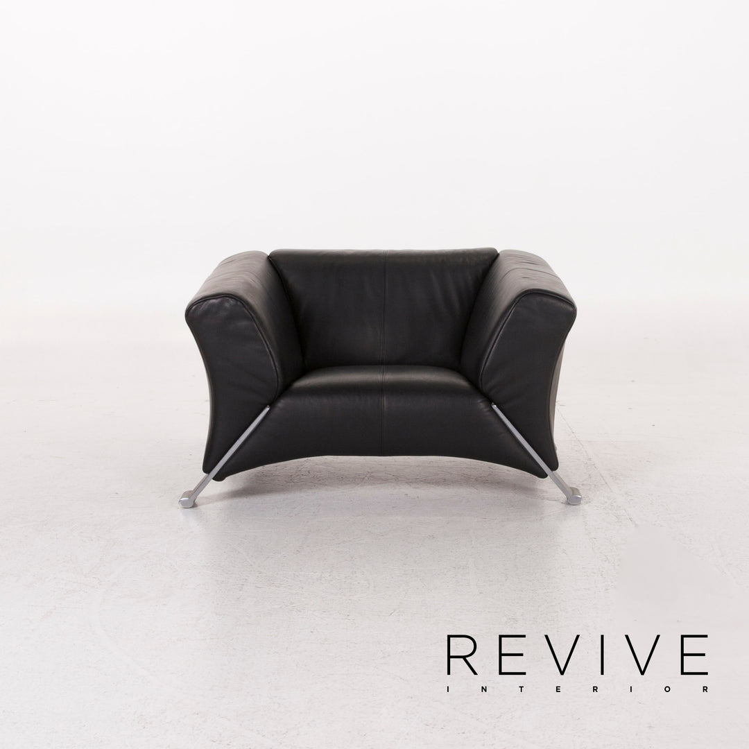 Rolf Benz 322 Leather Armchair Black #12367