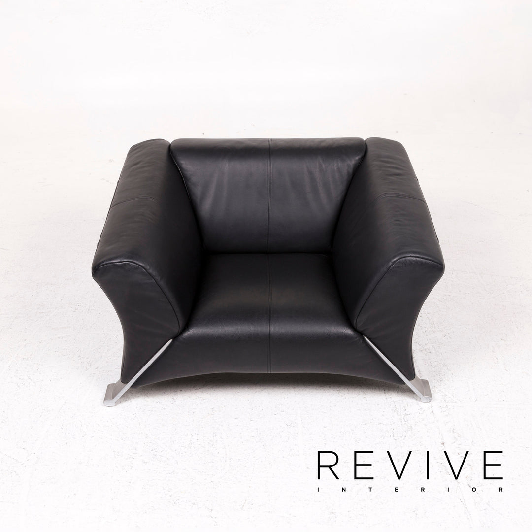Rolf Benz 322 Leather Armchair Black #12367