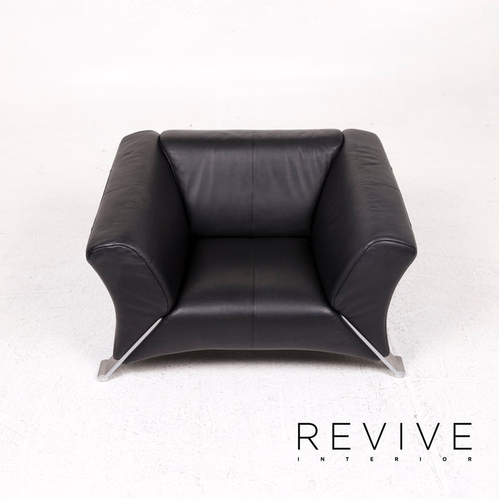 Rolf Benz 322 Leather Armchair Black #12367