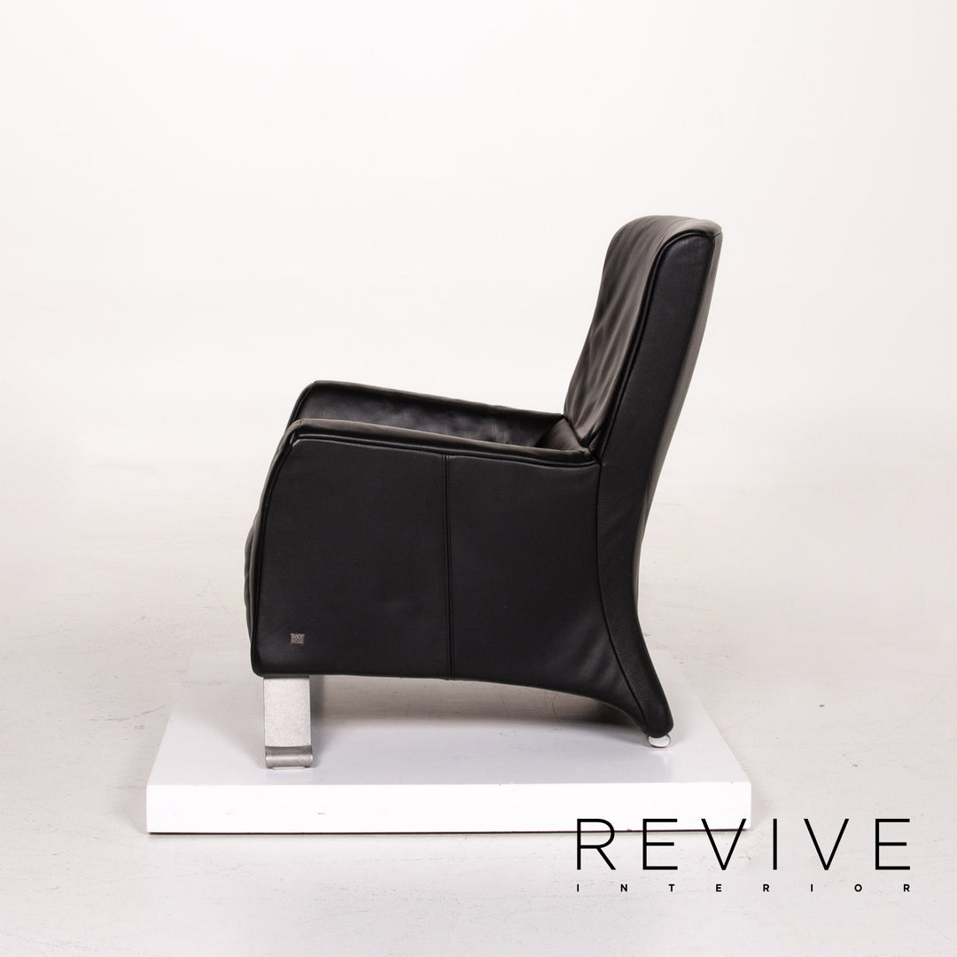Rolf Benz 322 Leather Armchair Black #13988
