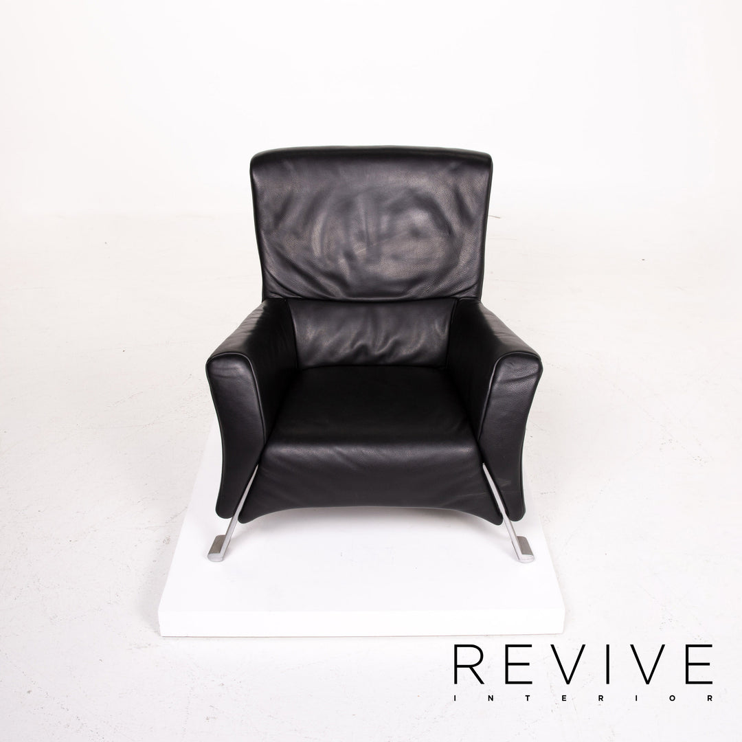 Rolf Benz 322 Leather Armchair Black #13988
