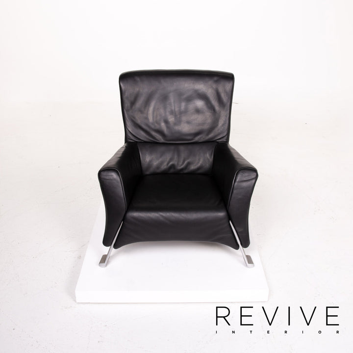 Rolf Benz 322 Leather Armchair Black #13988
