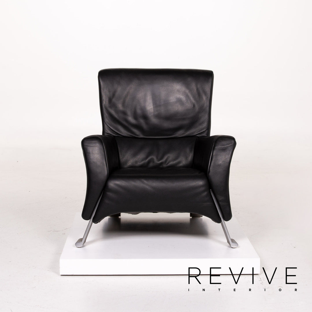 Rolf Benz 322 Leather Armchair Black #13988