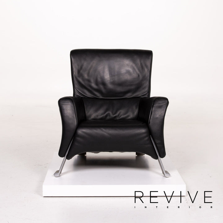 Rolf Benz 322 Leather Armchair Black #13988