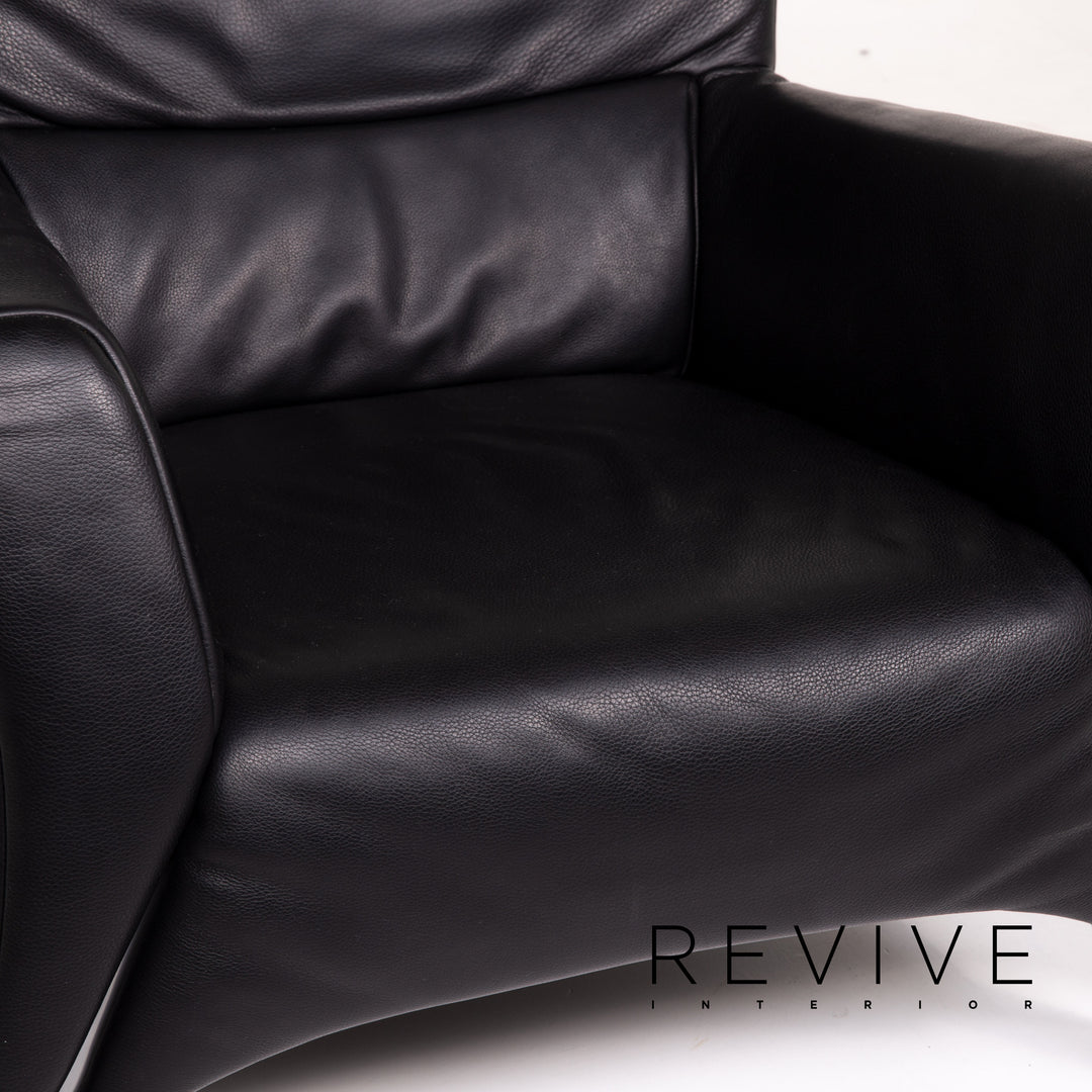 Rolf Benz 322 Leather Armchair Black #13988