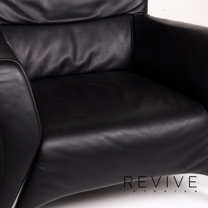 Rolf Benz 322 Leather Armchair Black #13988