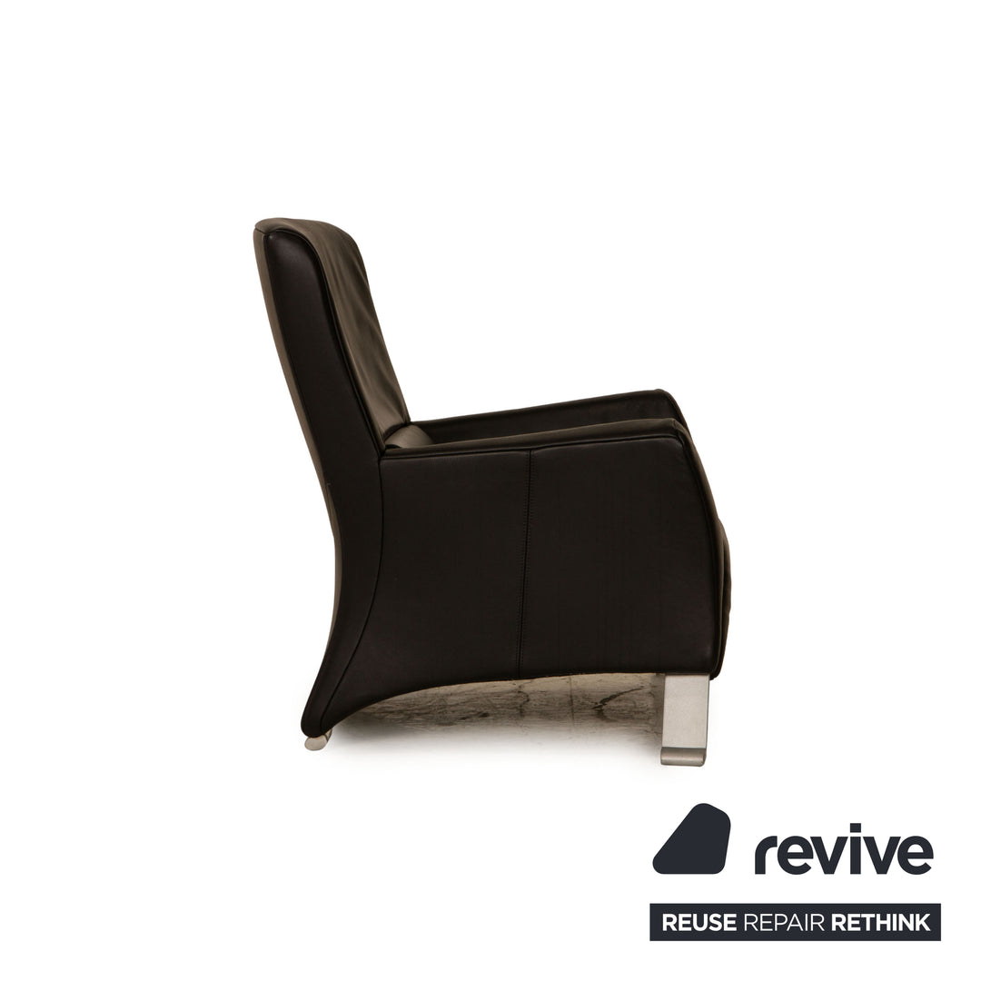 Rolf Benz 322 Leather Armchair Black