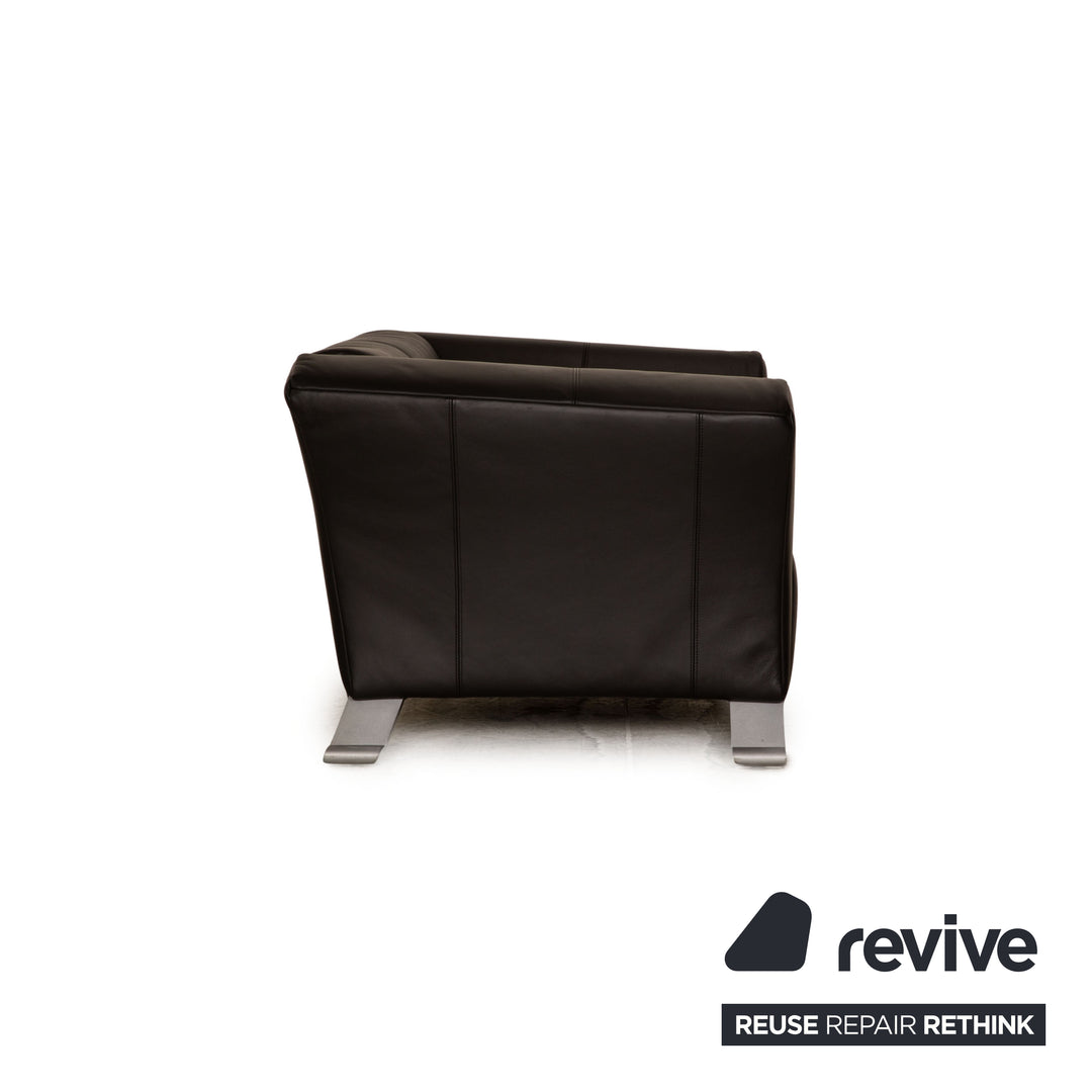 Rolf Benz 322 Leather Armchair Black