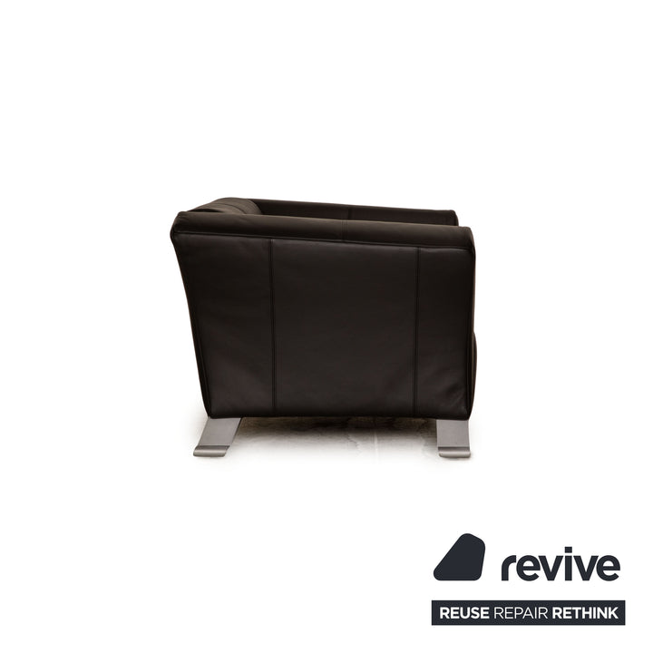 Rolf Benz 322 Leather Armchair Black
