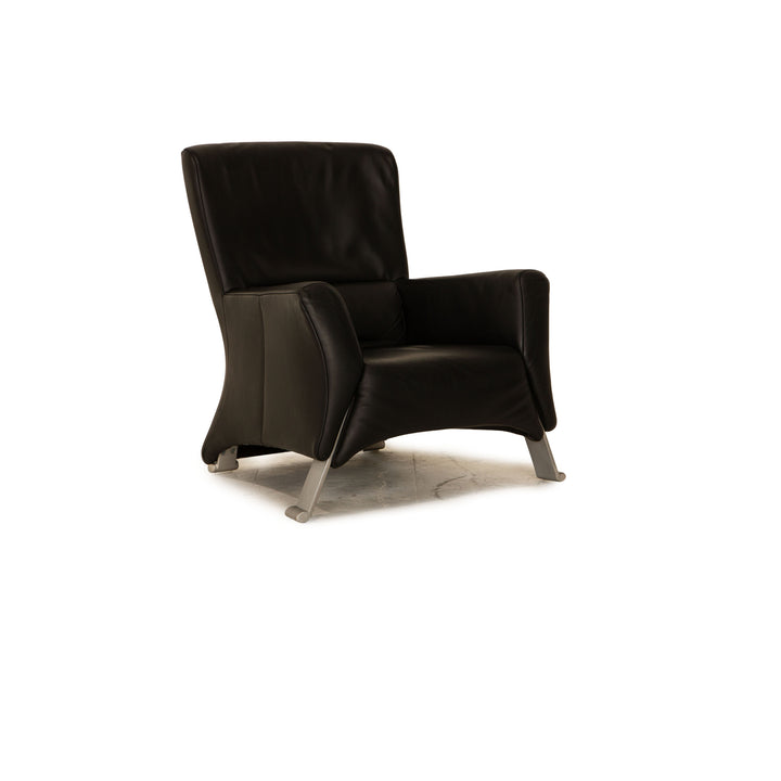 Rolf Benz 322 Leather Armchair Black