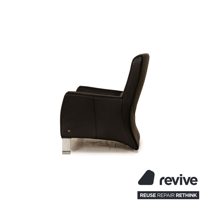 Rolf Benz 322 Leather Armchair Black