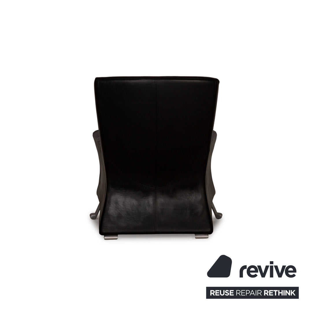 Rolf Benz 322 Leder Sessel Schwarz