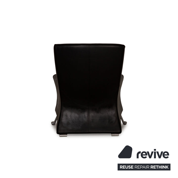 Rolf Benz 322 Leder Sessel Schwarz