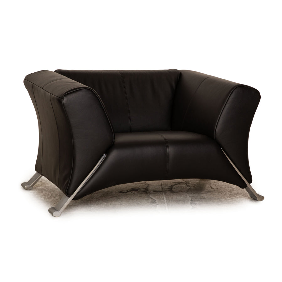 Rolf Benz 322 Leather Armchair Black