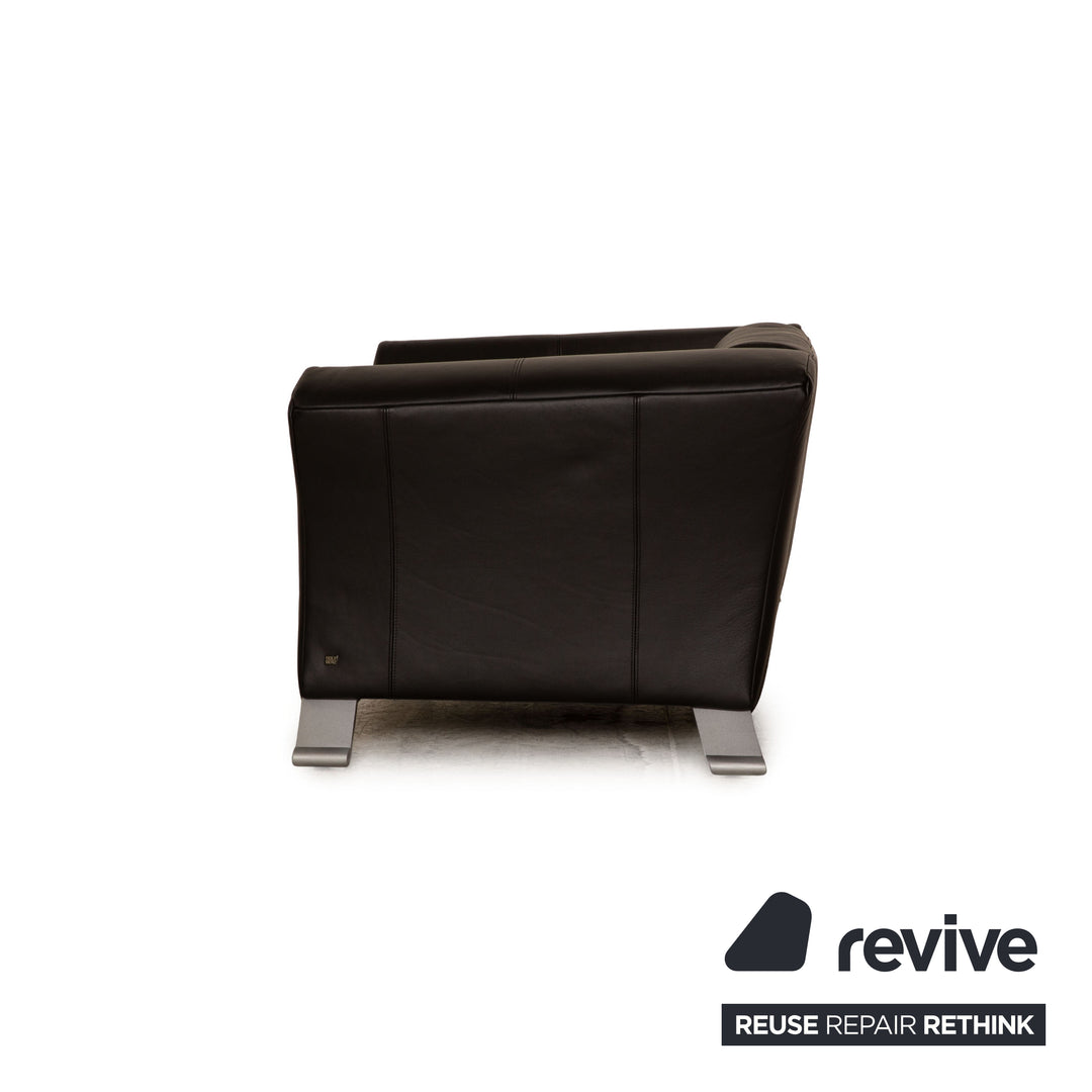 Rolf Benz 322 Leather Armchair Black