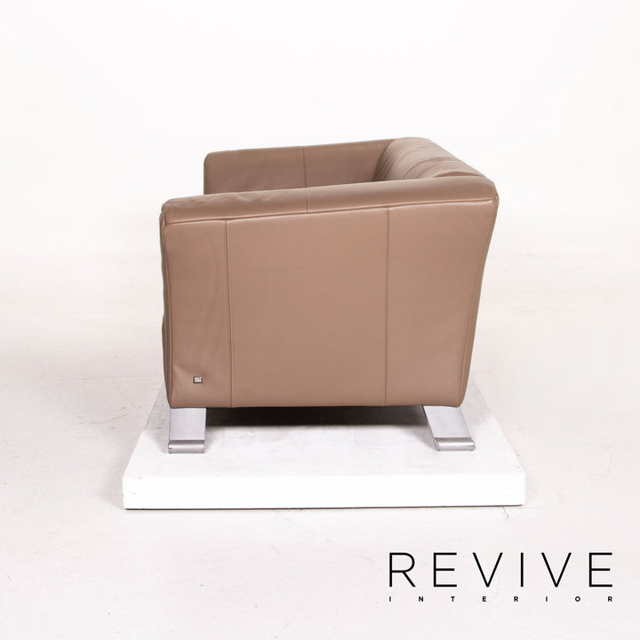 Rolf Benz 322 Leder Sofa Braun Graubraun Dreisitzer Couch #14764