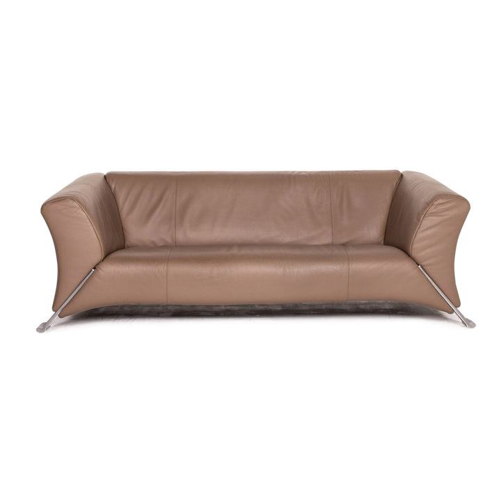 Rolf Benz 322 Leder Sofa Braun Graubraun Dreisitzer Couch #14764