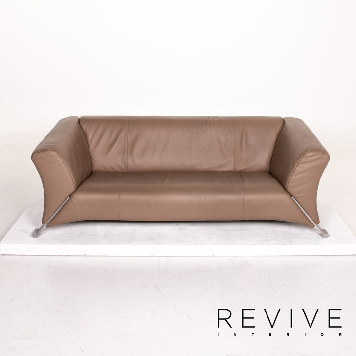 Rolf Benz 322 Leder Sofa Braun Graubraun Dreisitzer Couch #14764