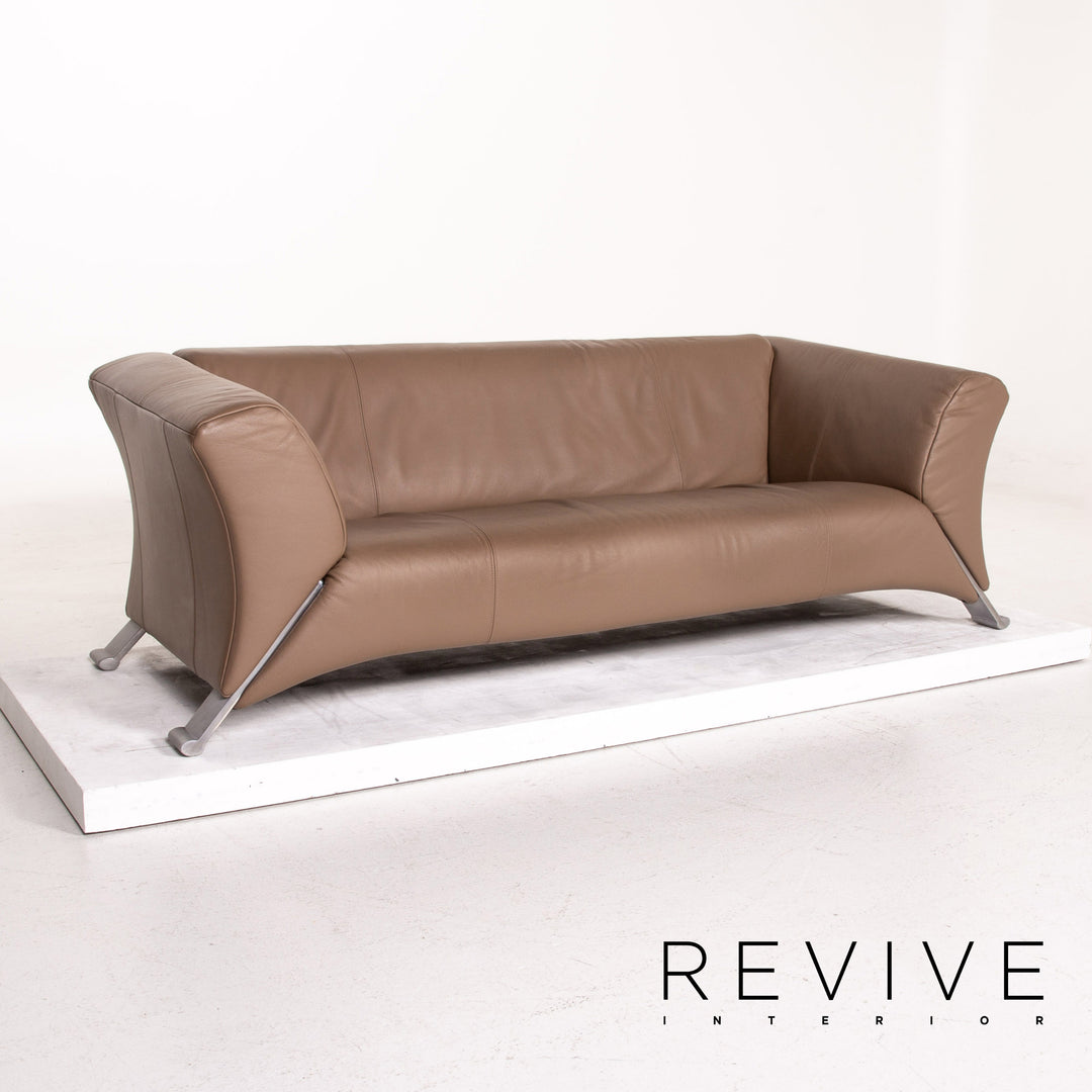Rolf Benz 322 Leder Sofa Braun Graubraun Dreisitzer Couch #14764