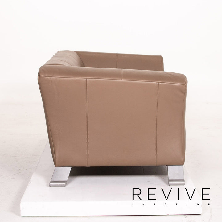 Rolf Benz 322 Leder Sofa Braun Graubraun Zweisitzer Couch #14763