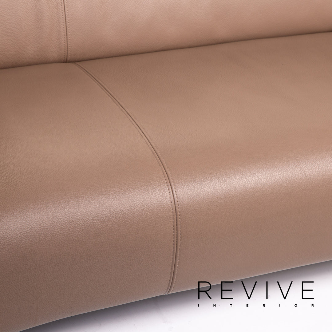 Rolf Benz 322 Leder Sofa Braun Graubraun Zweisitzer Couch #14763