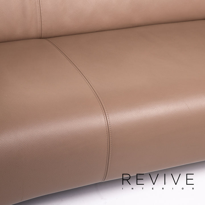 Rolf Benz 322 Leder Sofa Braun Graubraun Zweisitzer Couch #14763