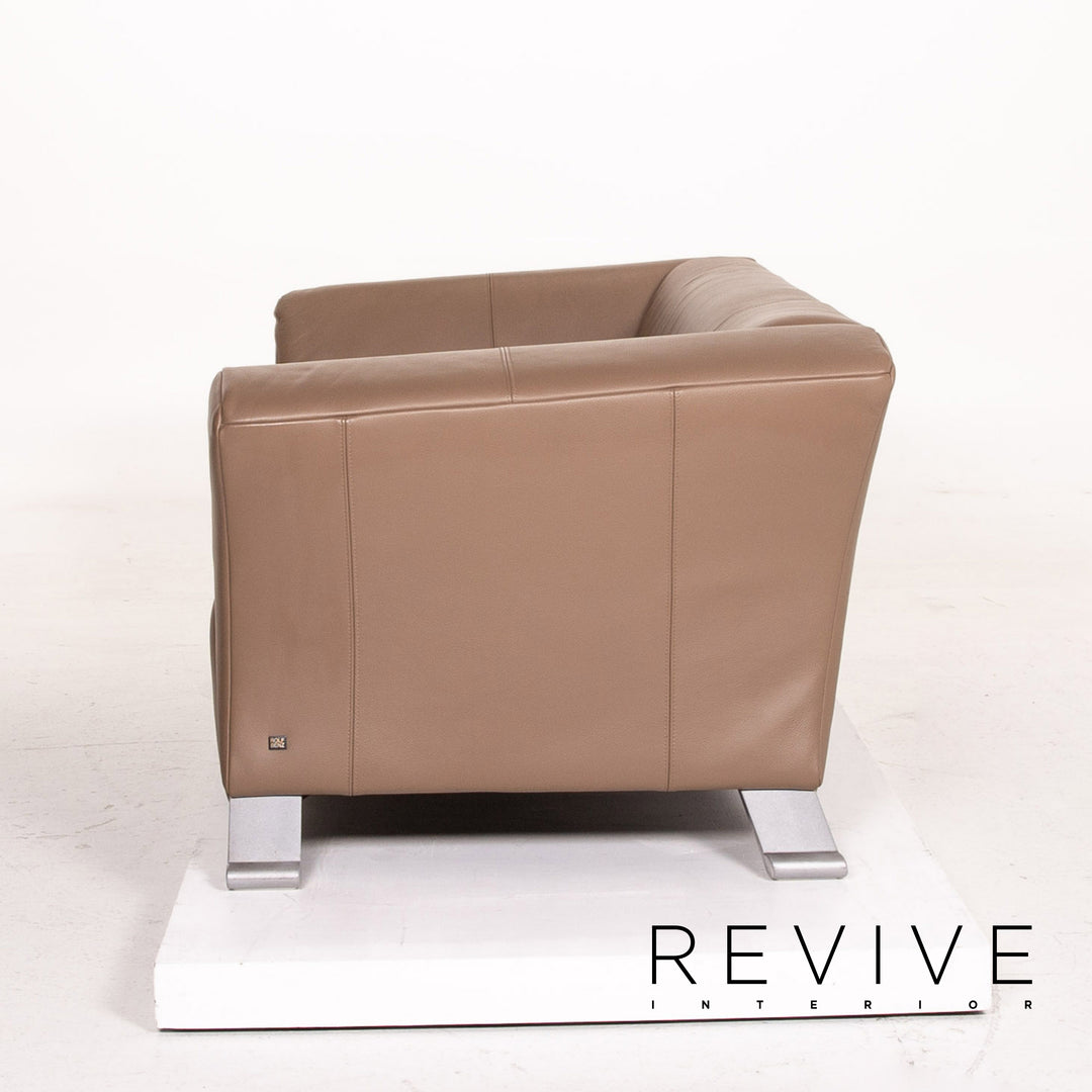 Rolf Benz 322 Leder Sofa Braun Graubraun Zweisitzer Couch #14763